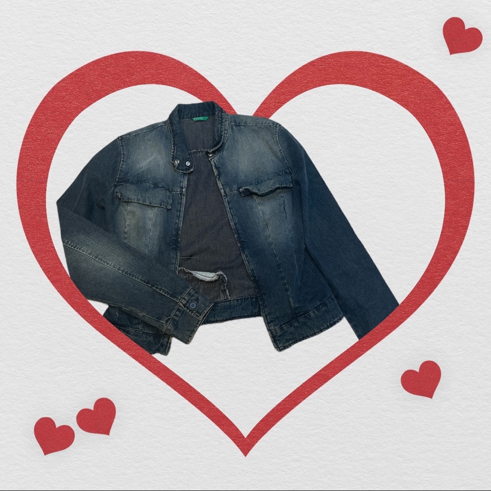 Benetton made in Italy denim jacket!! - Picture 2 of 2